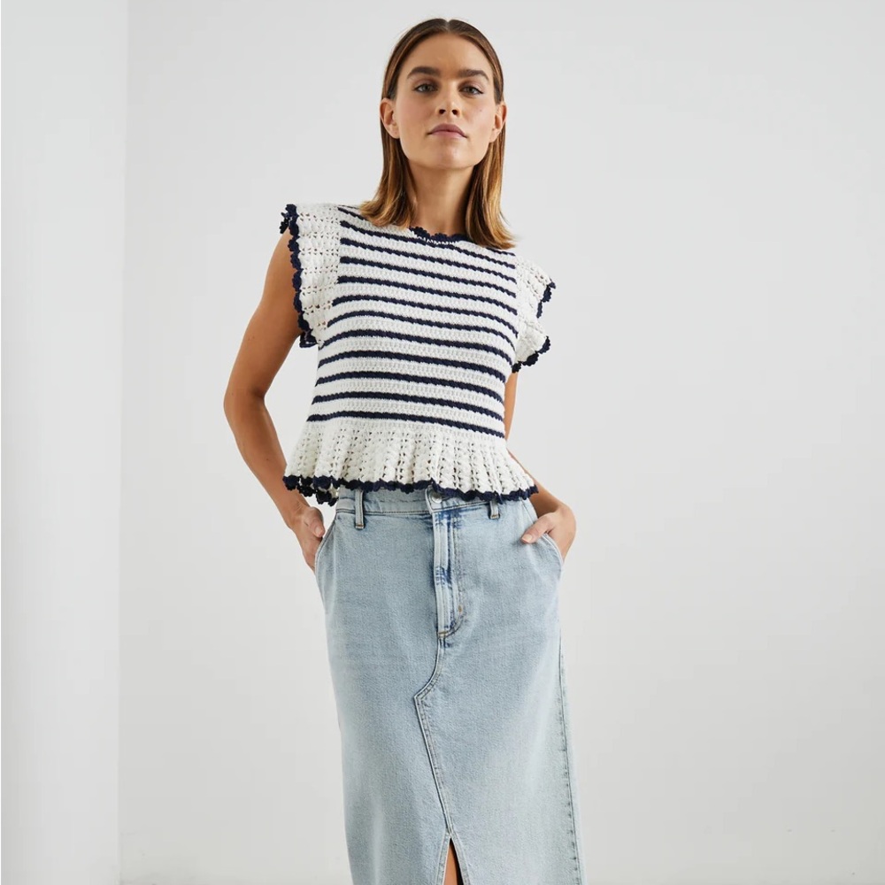 RAILS Coen Crochet Knit Top